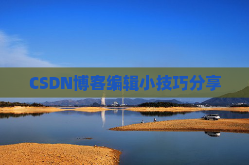 CSDN博客编辑小技巧分享